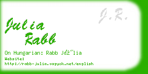 julia rabb business card